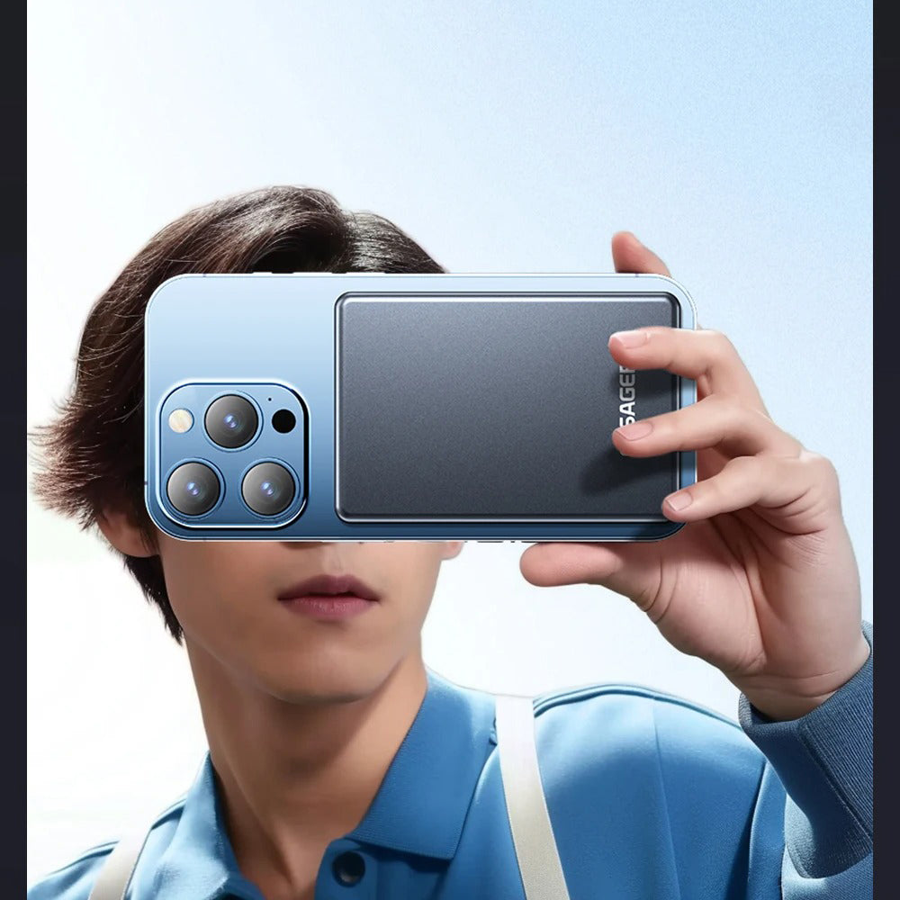 High-Quality Magnetic Wireless Power Bank with 20W Fast Charging, 5000mAh Ultra-Thin Portable Battery & Type-C Input/Output