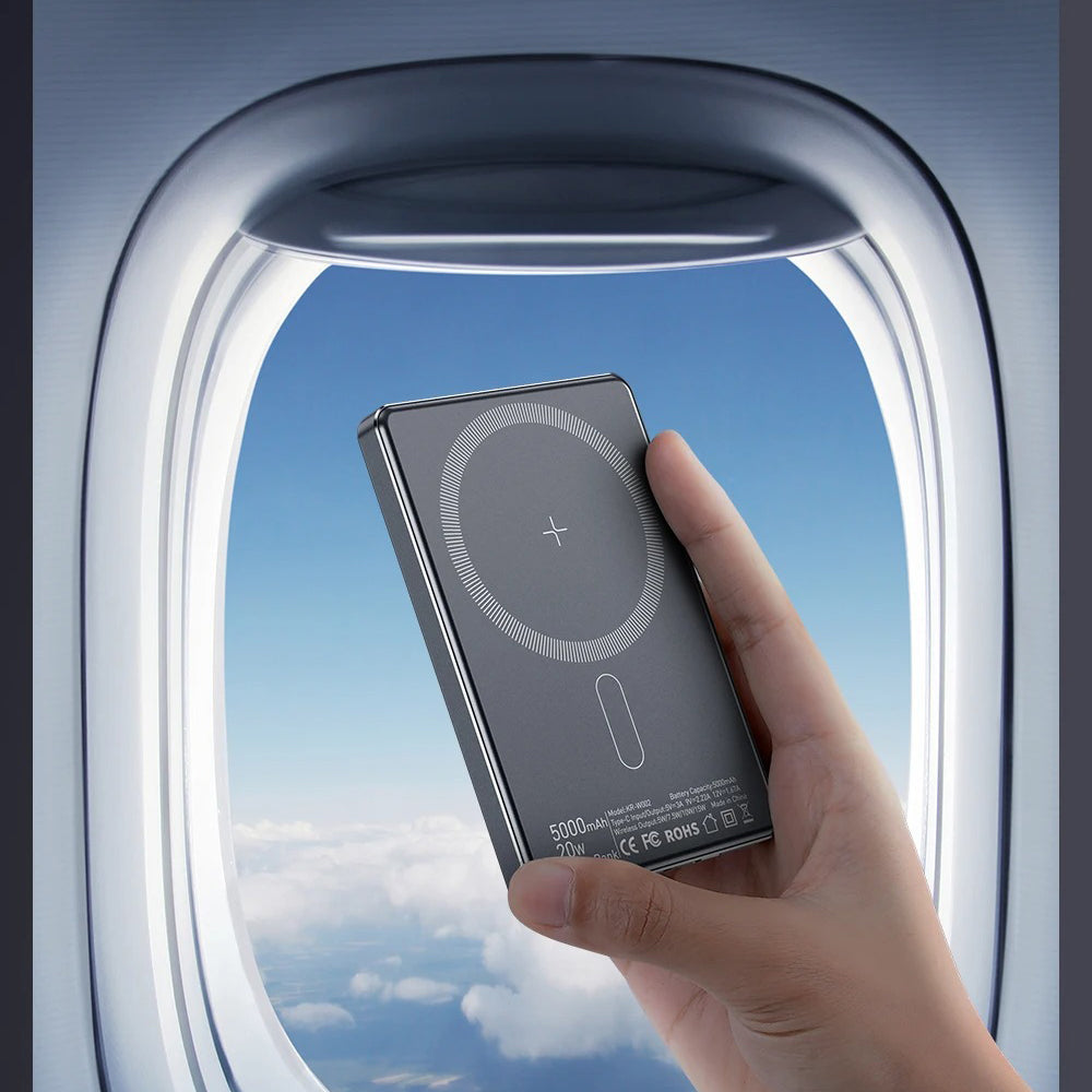 High-Quality Magnetic Wireless Power Bank with 20W Fast Charging, 5000mAh Ultra-Thin Portable Battery & Type-C Input/Output