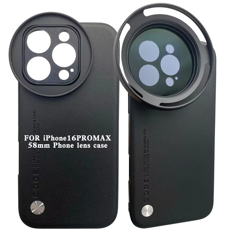 High-Quality Phone Camera Lens Case with 58mm Thread Filter Interface, Tough Full Coverage Build, Anti-Fingerprint Anti-Dust Protection