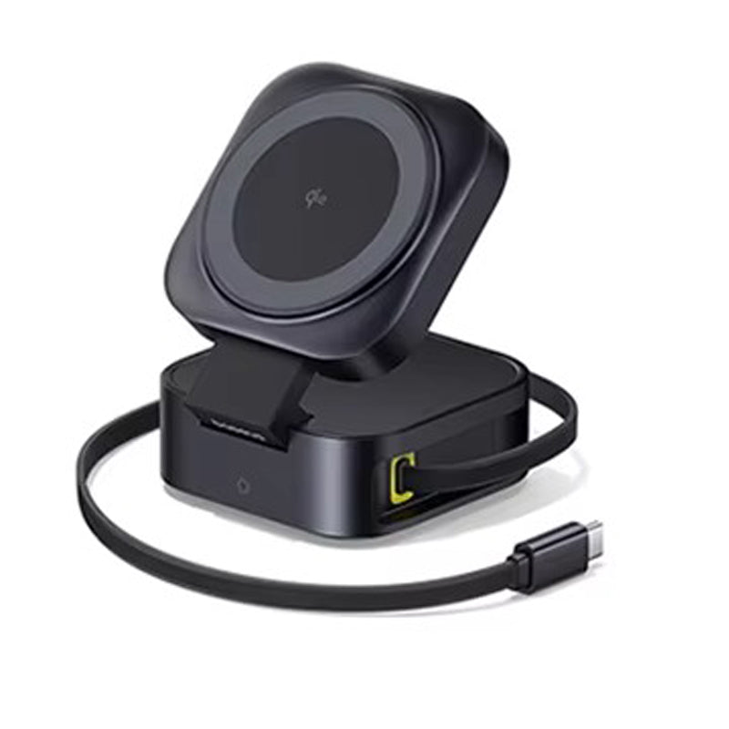 High-Quality Qi2 Magnetic Wireless Charging Station with 67W USB-C Power Delivery, Dual Device Fast Charging Dock