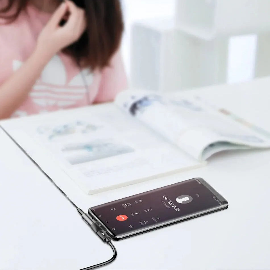 High-Quality USB-C Audio Adapter with 3.5mm AUX Jack, Clear Sound Performance & Portable Plug-and-Play Design