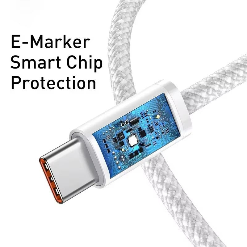 High-Quality USB-C Fast Charging Cable, 60W PD Power Braided Data Cable with 5A Output for Smartphones, Tablets & Laptops