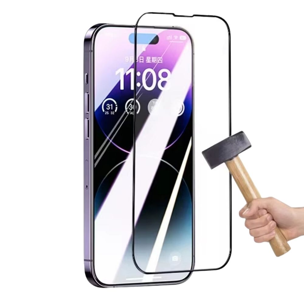 High-Quality iPhone 9D Tempered Glass Screen Protector, HD Clear Front Film with Anti-Scratch Protection and Precision Fit