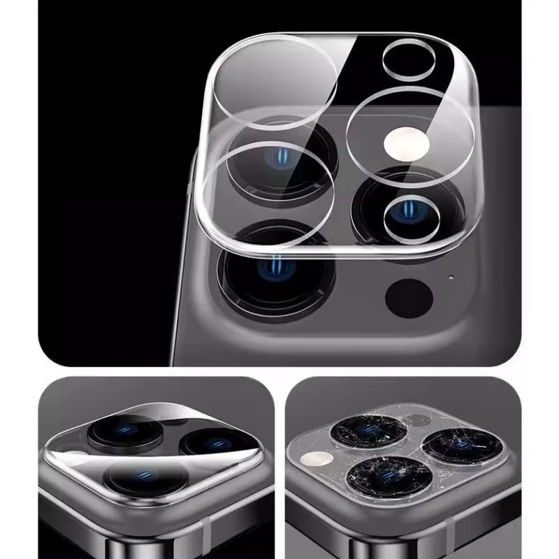 High-Quality iPhone Camera Lens Film Protector, Clear Tempered Glass Coverage with Scratch Resistance, Shatter Protection & Precision Fit