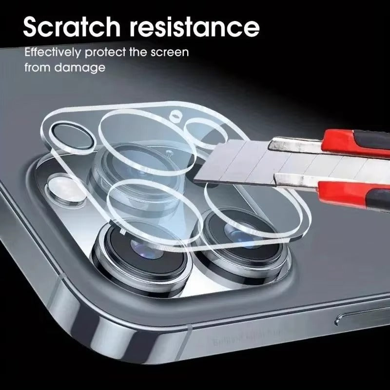 High-Quality iPhone Camera Lens Film Protector, Clear Tempered Glass Coverage with Scratch Resistance, Shatter Protection & Precision Fit