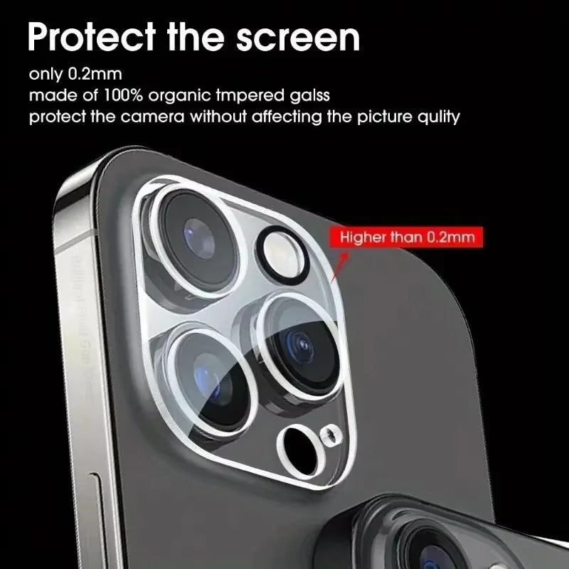 High-Quality iPhone Camera Lens Film Protector, Clear Tempered Glass Coverage with Scratch Resistance, Shatter Protection & Precision Fit