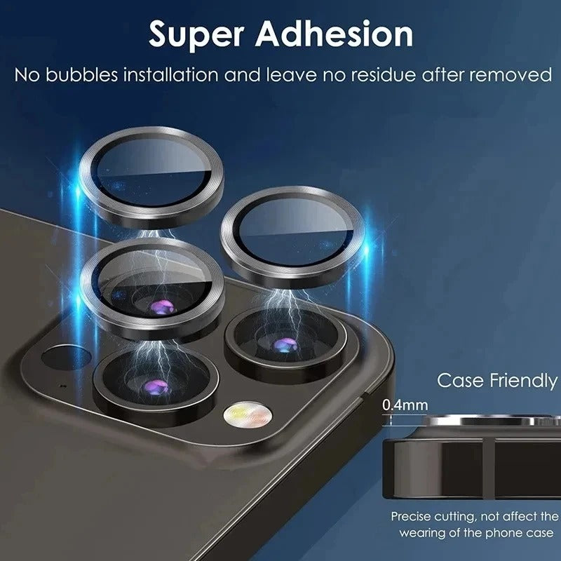 High-Quality iPhone Camera Lens Glass Protector – Clear Protective Coverage with Scratch Resistance, Shatter Protection & Precision Fit for Rear Lenses