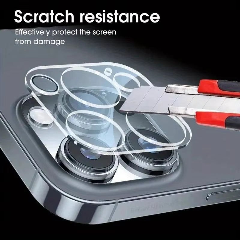 High-Quality iPhone Camera Lens Protector Glass, Clear Tempered Glass Coverage with Scratch Resistance, Shatter Protection & Precision Fit