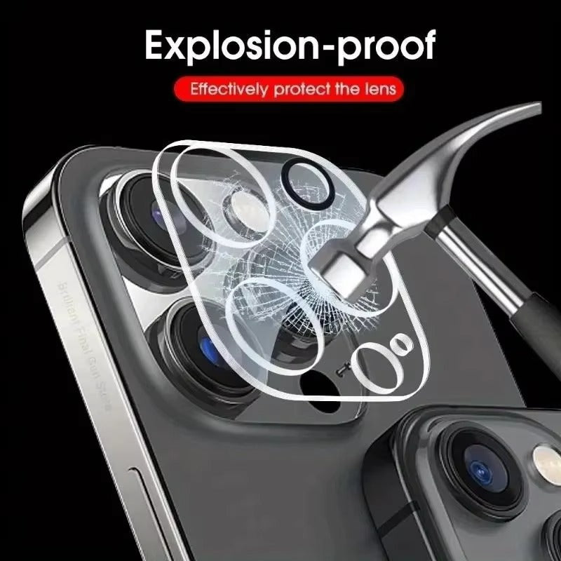 High-Quality iPhone Camera Lens Protector Glass, Clear Tempered Glass Coverage with Scratch Resistance, Shatter Protection & Precision Fit