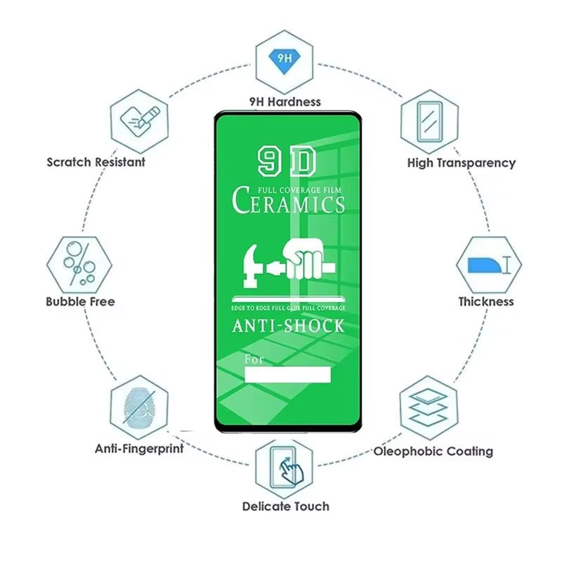 High-Quality iPhone Ceramic Screen Protector – Clear Protective Film with Smooth Touch Clarity, Anti-Fingerprint Surface, Scratch Resistance & Shatter Control