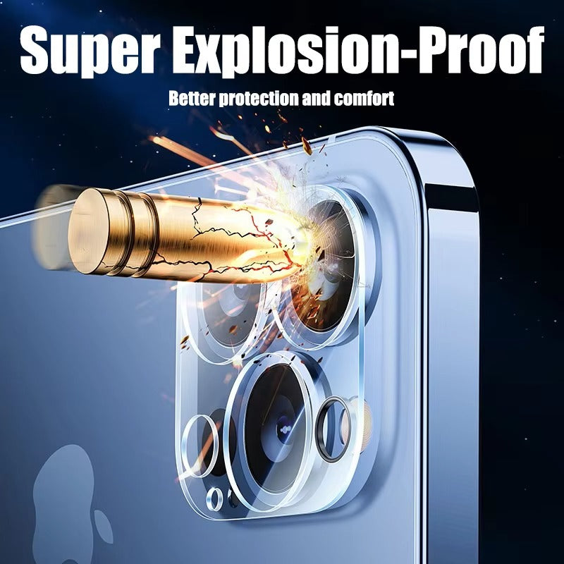 High-Quality iPhone HD Camera Lens Glass Protector, Clear Tempered Glass Film with Full Coverage, Scratch Resistance & Shatter Protection