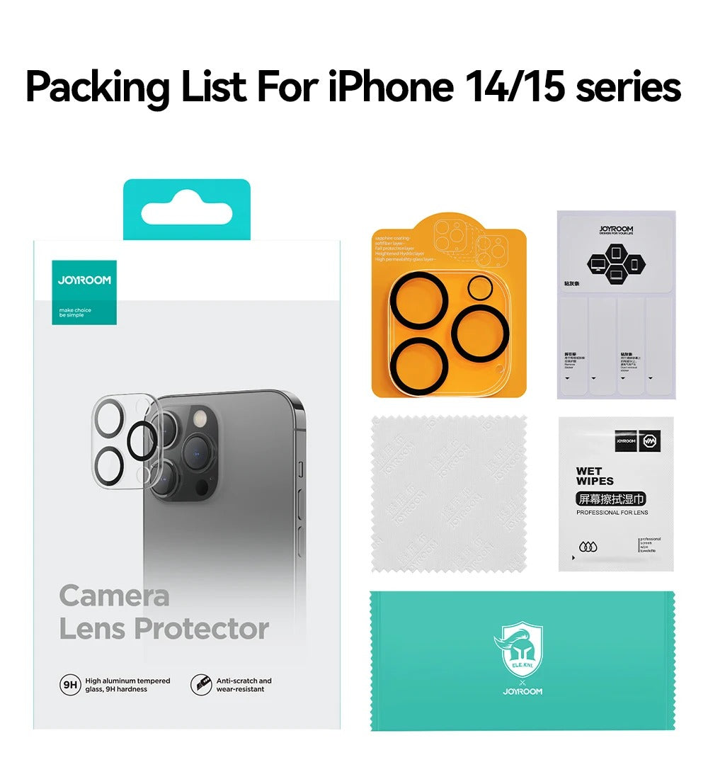 High-Quality iPhone HD Camera Lens Protector, Tempered Glass with Full Coverage, Scratch Resistance, High Light Transmission & Shatter Protection