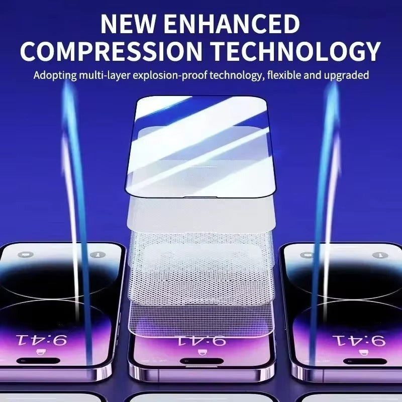 High-Quality iPhone HD Tempered Glass Screen Protector – Clear Front Protection, Anti-Fingerprint, Anti-Scratch & Shatter-Resistant Glass