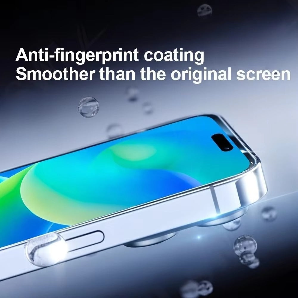 High-Quality iPhone HD Tempered Glass Screen Protector – Clear Front Protection, Anti-Fingerprint, Anti-Scratch & Shatter-Resistant Glass