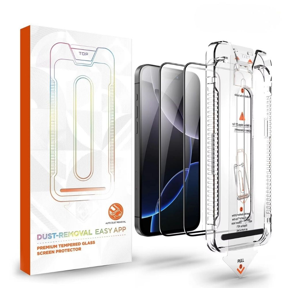 High-Quality iPhone HD Tempered Glass Screen Protector, Crystal Clear Full-Cover Protection with Scratch Resistance and Smooth Touch Finish