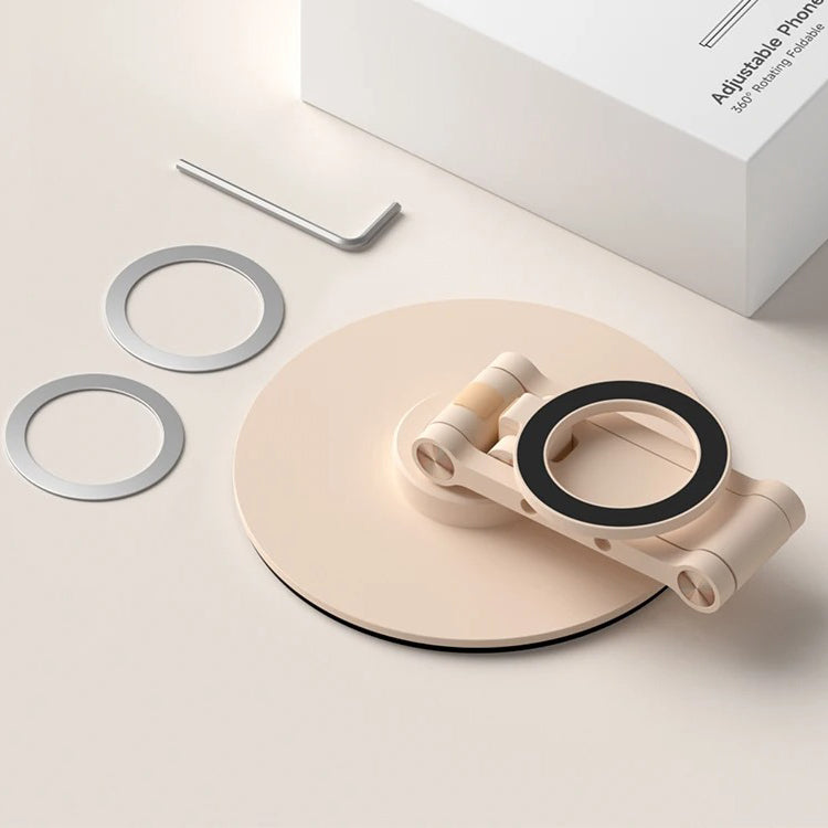 High-Quality iPhone MagSafe Magnetic Desk Phone Stand, 360° Rotating Aluminum Holder with Height Adjustment & Foldable Stable Base