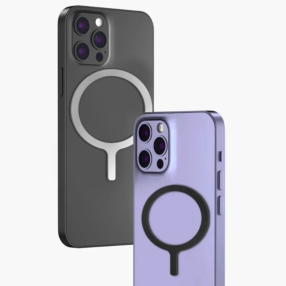 High-Quality iPhone MagSafe Magnetic Ring Adapter, Universal Metal Sticker Plate for Wireless Charging & Magnetic Mount Compatibility