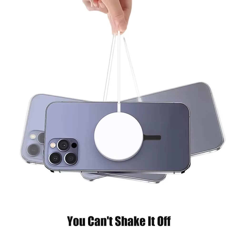 High-Quality iPhone MagSafe Magnetic Ring Adapter, Universal Metal Sticker Plate for Wireless Charging & Magnetic Mount Compatibility