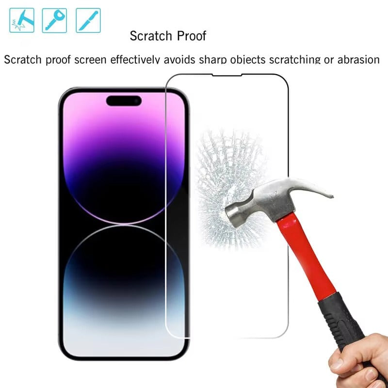 High-Quality iPhone Screen Protector Tempered Glass – Crystal Clear HD Full Coverage, Anti-Scratch & Anti-Break Protection