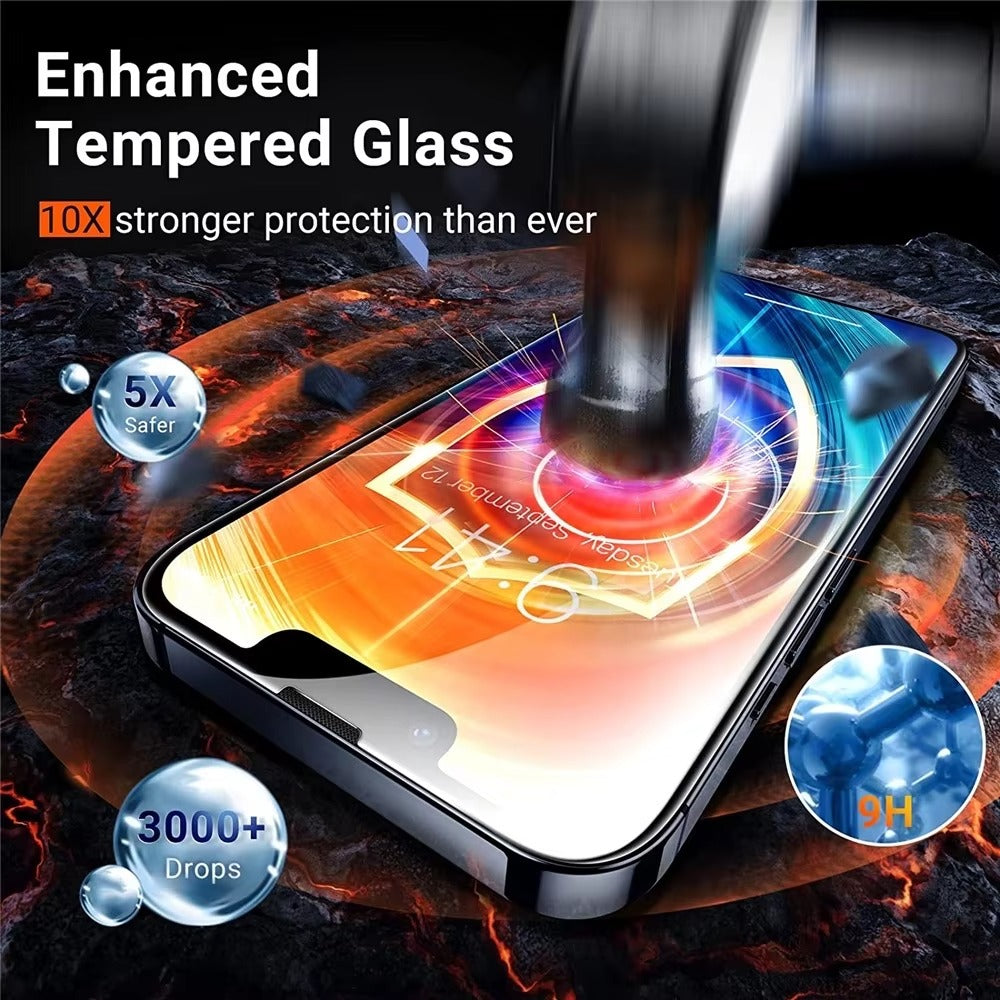 High-Quality iPhone Screen Protector Tempered Glass – Crystal Clear HD Full Coverage, Anti-Scratch & Anti-Break Protection