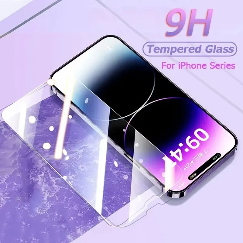 High-Quality iPhone Screen Protector Tempered Glass – Crystal Clear HD Full Coverage, Anti-Scratch & Anti-Break Protection