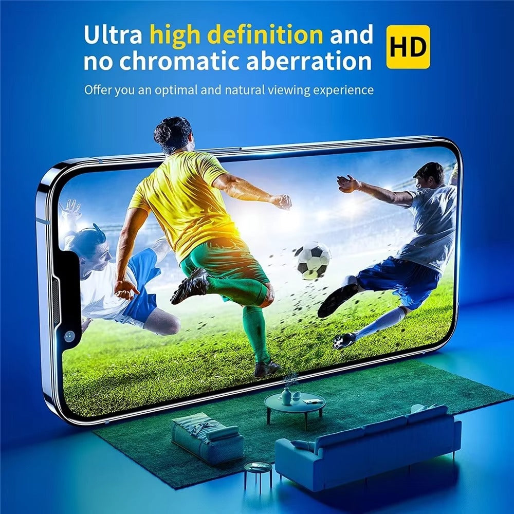 High-Quality iPhone Screen Protector Tempered Glass – Crystal Clear HD Full Coverage, Anti-Scratch & Anti-Break Protection