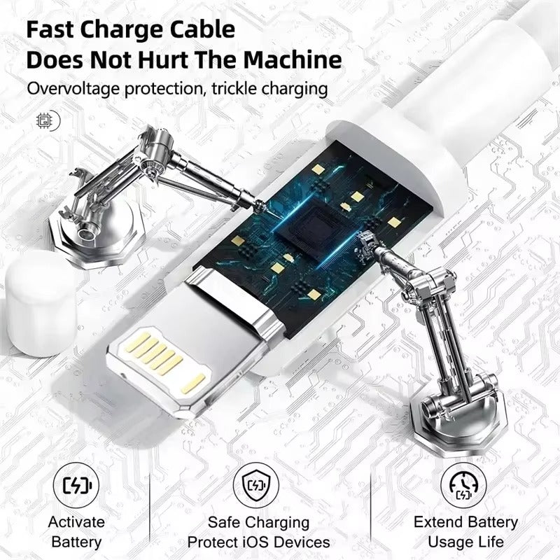 High-Quality iPhone USB-C Fast Charging Cable, 35W PD Power Data Cable with Durable TPE/TPU Build for Reliable Everyday Charging
