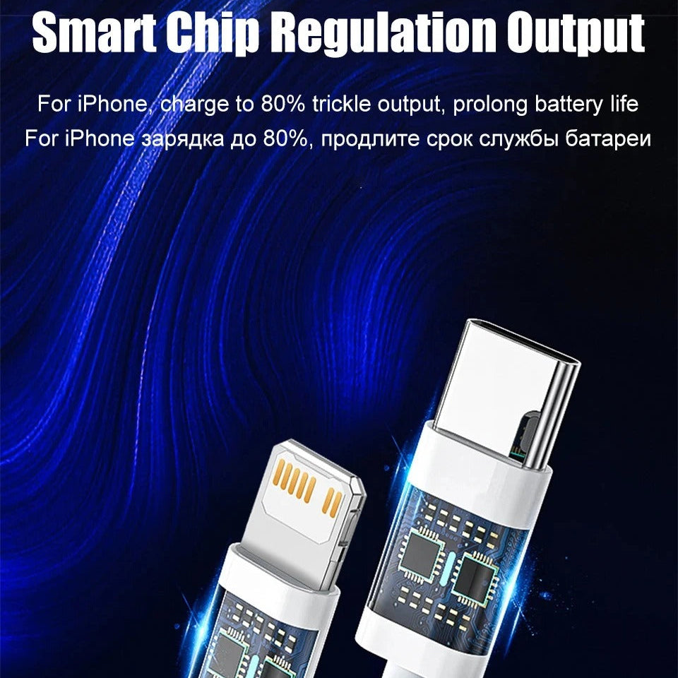 High-Quality iPhone USB-C Fast Charging Cable, 35W PD Power Data Cable with Durable TPE/TPU Build for Reliable Everyday Charging