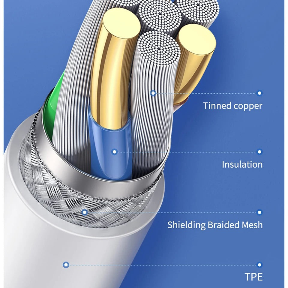 High-Quality iPhone USB-C Fast Charging Cable, 35W PD Power Data Cable with Durable TPE/TPU Build for Reliable Everyday Charging