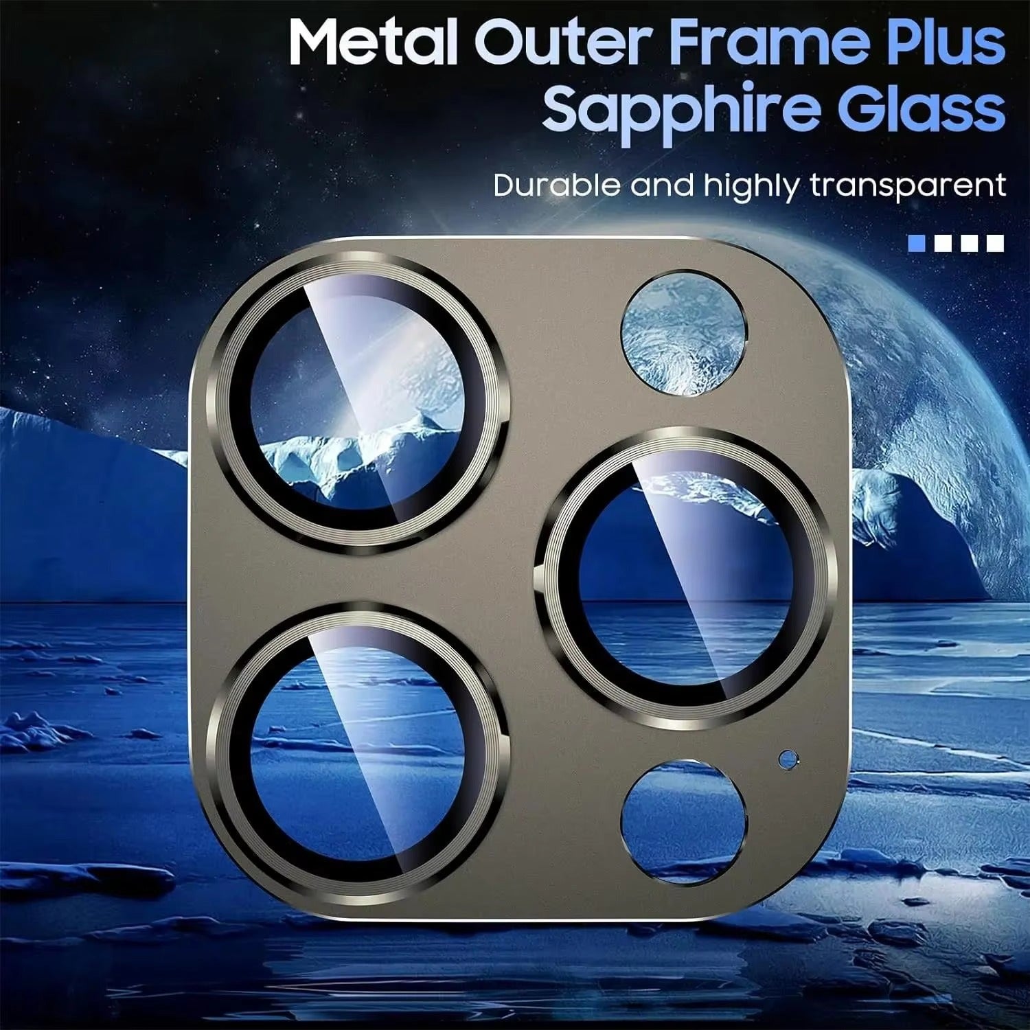 Impact-Ready iPhone 3D Full Metal Camera Lens Protector, Tempered Glass Cover with Precision Fit, Scratch Resistance & Shatter Protection