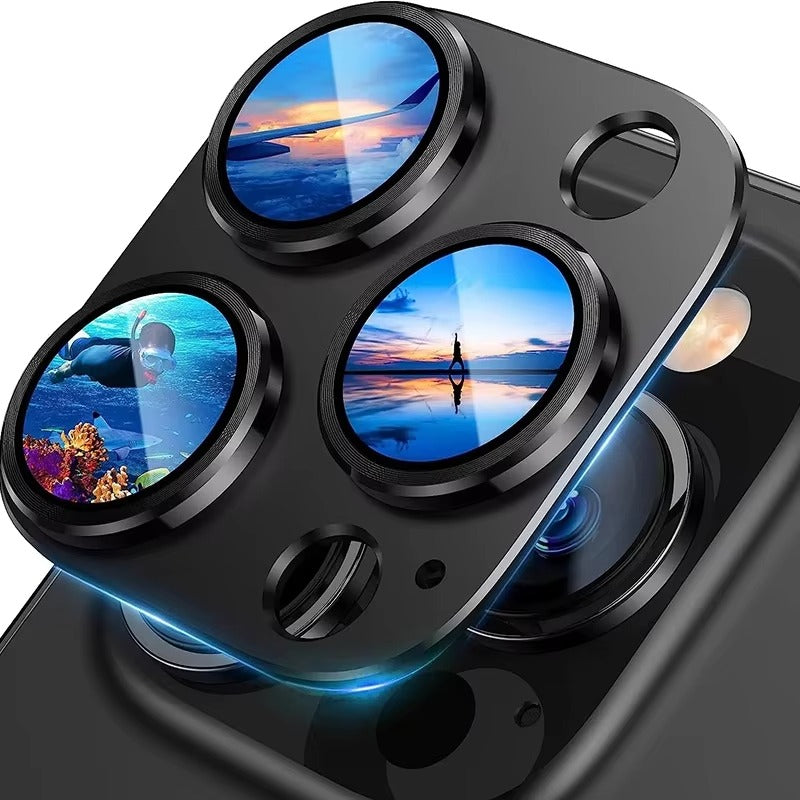Impact-Ready iPhone 3D Full Metal Camera Lens Protector, Tempered Glass Cover with Precision Fit, Scratch Resistance & Shatter Protection