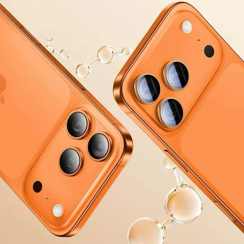 Impact-Ready iPhone Full-Cover Metal Camera Lens Protector, Tempered Glass Lens Cover with Metal Ring, Scratch Resistance & Shatter Protection