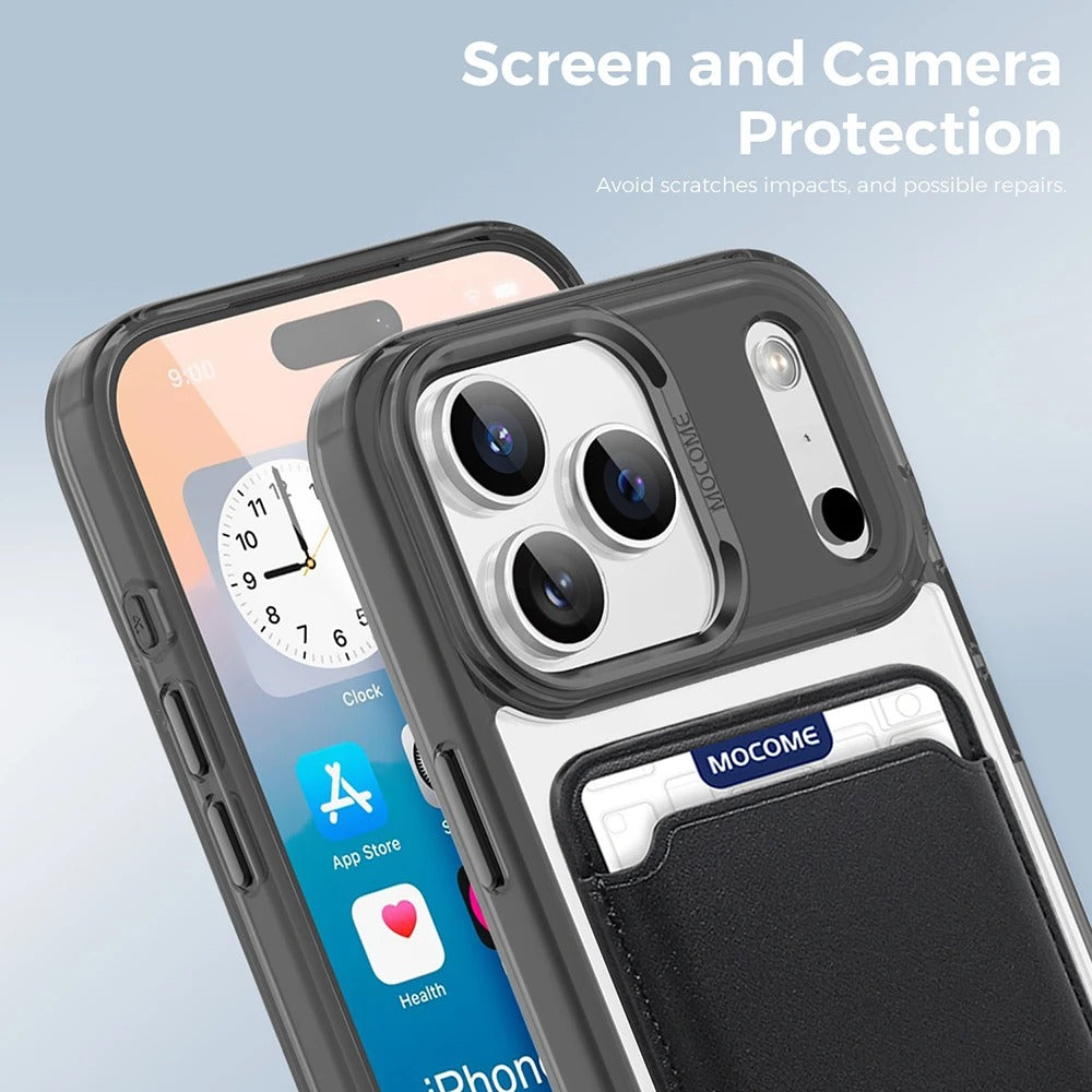 Impact-Ready iPhone Magnetic Case with Detachable Wallet, Shockproof TPU & PC Protective Cover, MagSafe-Compatible Card Holder Design