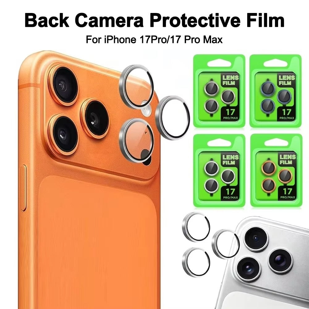 Impact-Ready iPhone Metal Ring Camera Lens Protector, Alloy Steel Tempered Glass with Full Coverage, Scratch Resistance & Shatter Protection