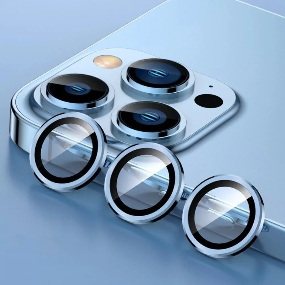 Impact-Ready iPhone Metal Ring Camera Lens Protector, Alloy Steel Tempered Glass with Full Coverage, Scratch Resistance & Shatter Protection