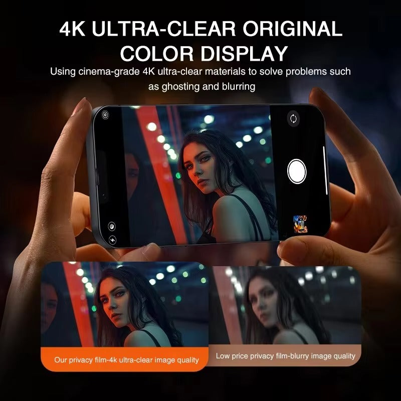 Impact-Ready iPhone Privacy Screen Protector – Full Cover Anti-Spy Tempered Glass with Fingerprint Resistance, Scratch Protection & Shatter-Resistant Display Shield