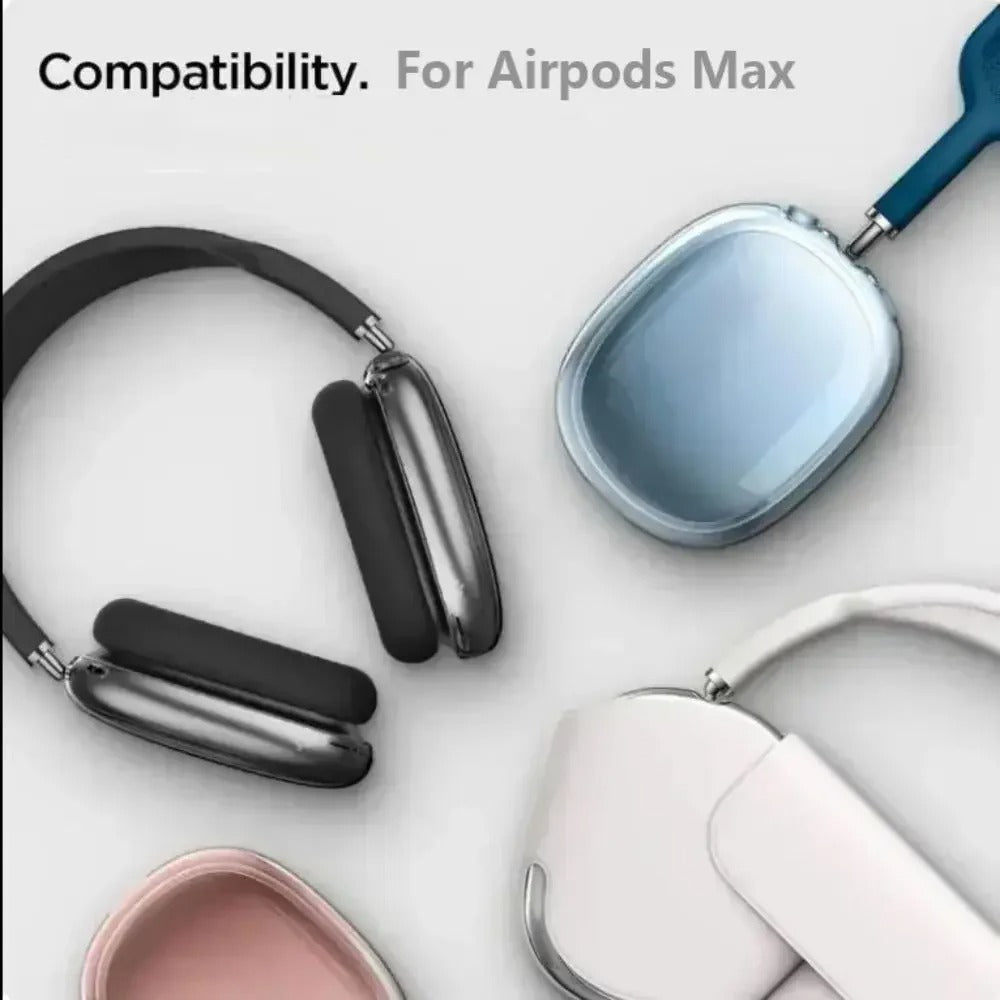 Luxury AirPods Max Silicone Case – 3-in-1 Soft Skin Protector, Shockproof & Anti-Scratch Headphone Cover