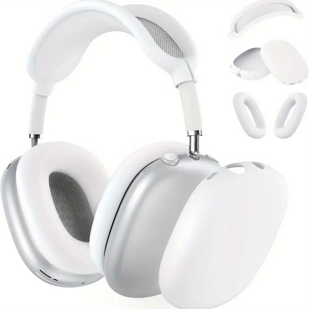 Luxury AirPods Max Silicone Case – 3-in-1 Soft Skin Protector, Shockproof & Anti-Scratch Headphone Cover