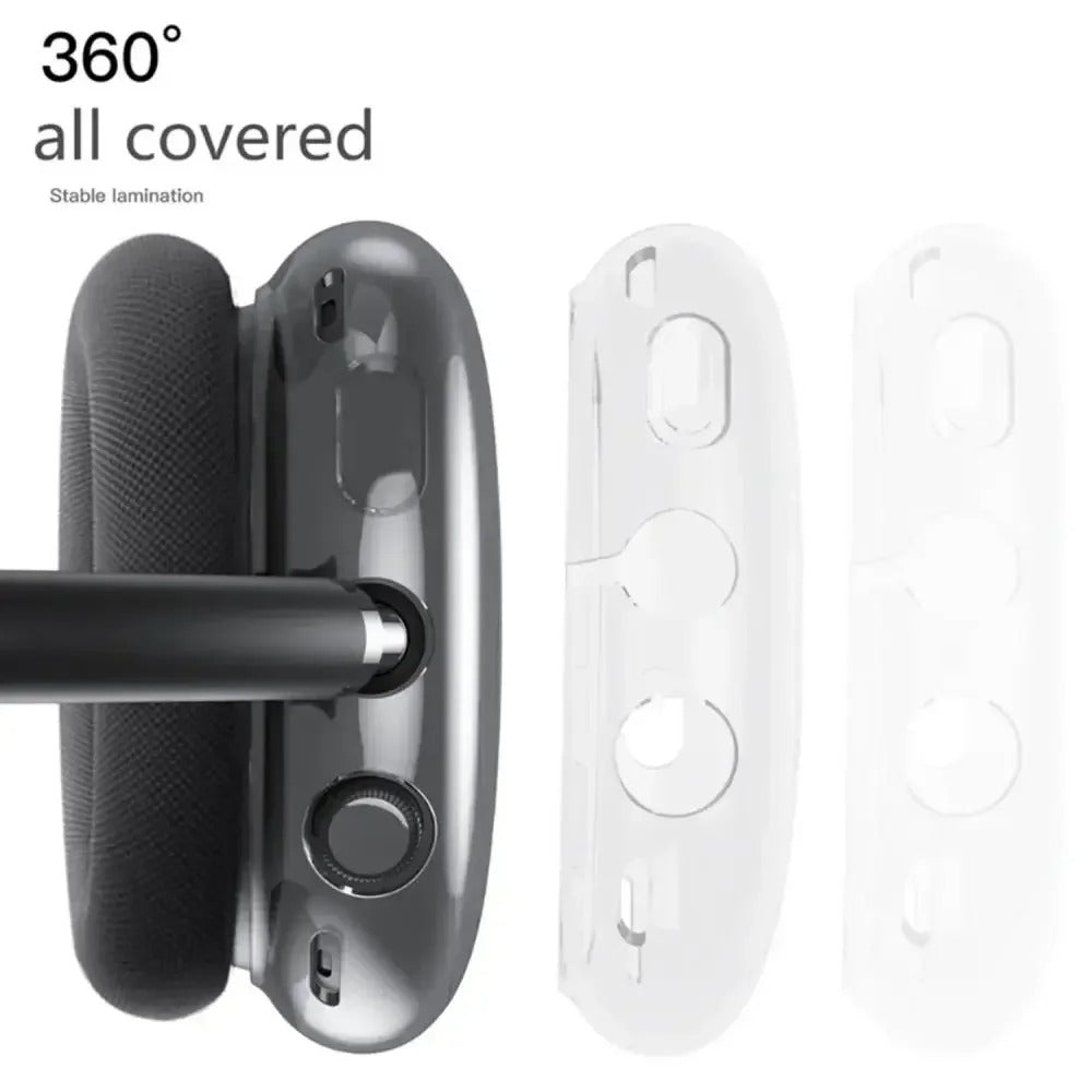Luxury AirPods Max Silicone Case – 3-in-1 Soft Skin Protector, Shockproof & Anti-Scratch Headphone Cover