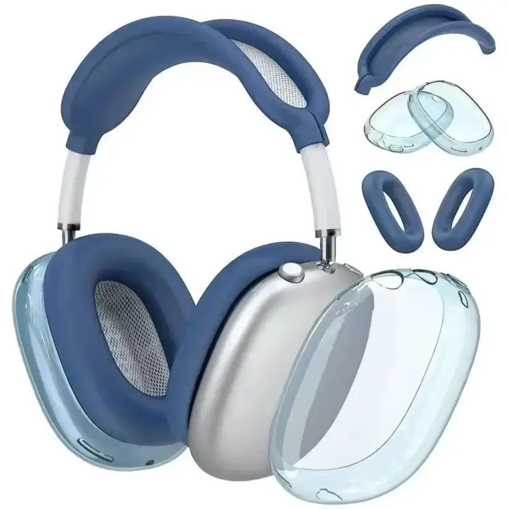 Luxury AirPods Max Silicone Case – 3-in-1 Soft Skin Protector, Shockproof & Anti-Scratch Headphone Cover