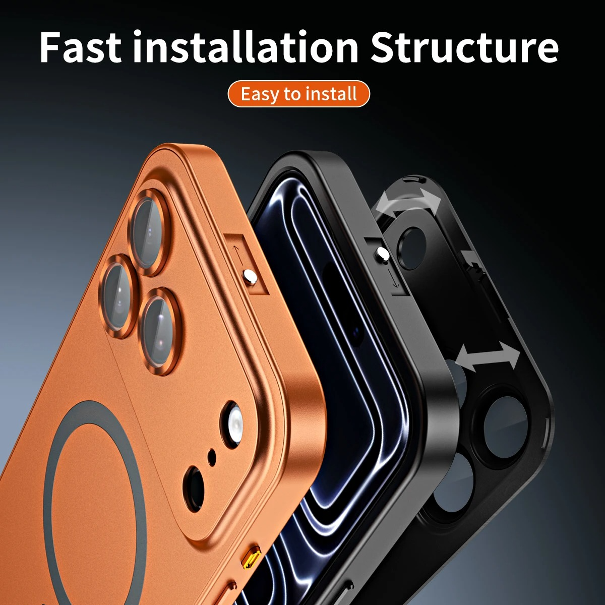 Luxury Aluminum Alloy Magnetic iPhone Case — Magsafe Wireless Charging, Full Coverage Shockproof Cover with Glass Lens, Matte Anti-Glare Finish