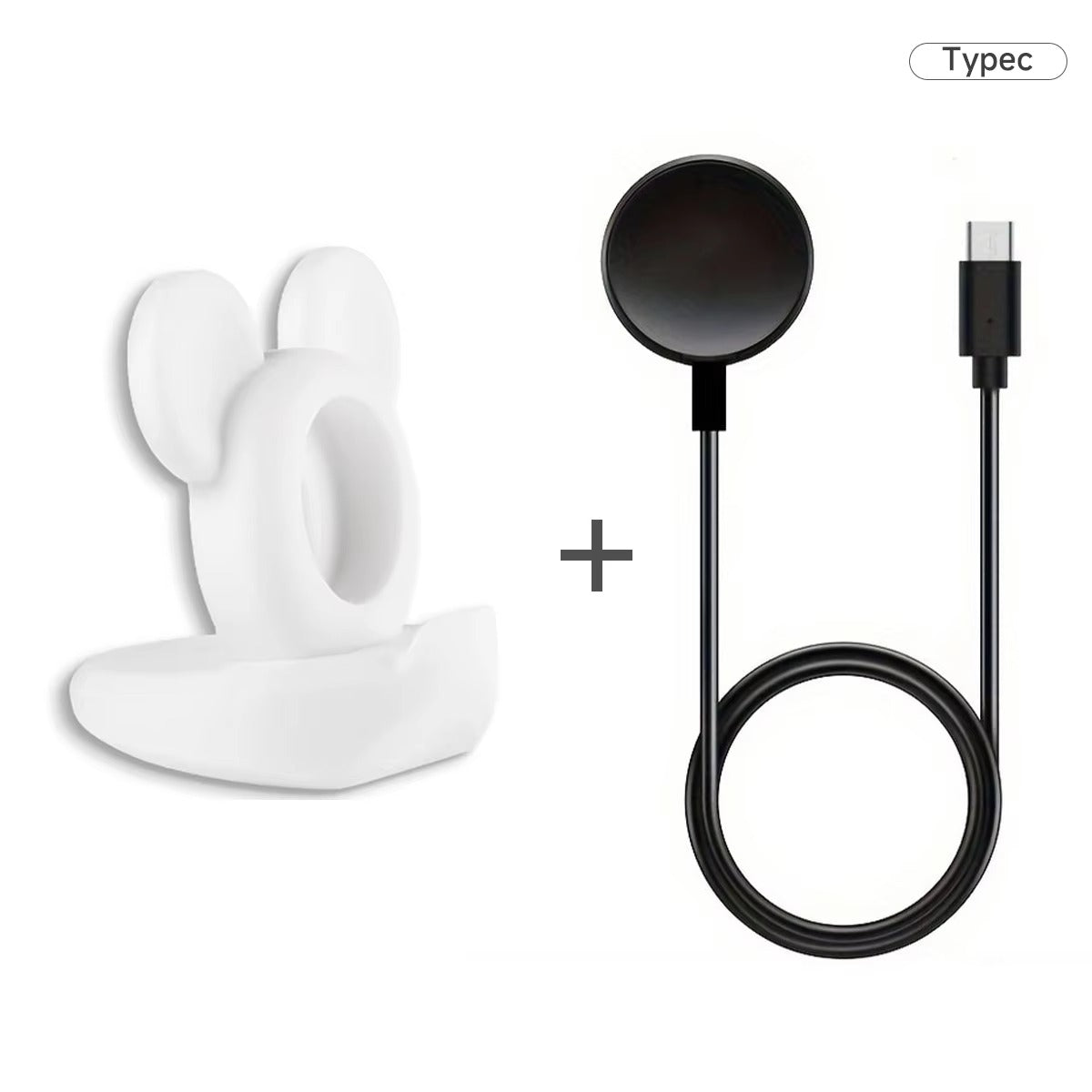 Luxury Apple Watch Fast Charger Stand – Desktop Silicone Charging Dock for 40–46mm Watches