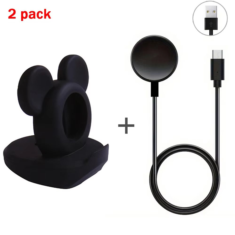 Luxury Apple Watch Fast Charger Stand – Desktop Silicone Charging Dock for 40–46mm Watches