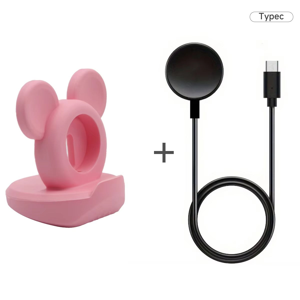 Luxury Apple Watch Fast Charger Stand – Desktop Silicone Charging Dock for 40–46mm Watches