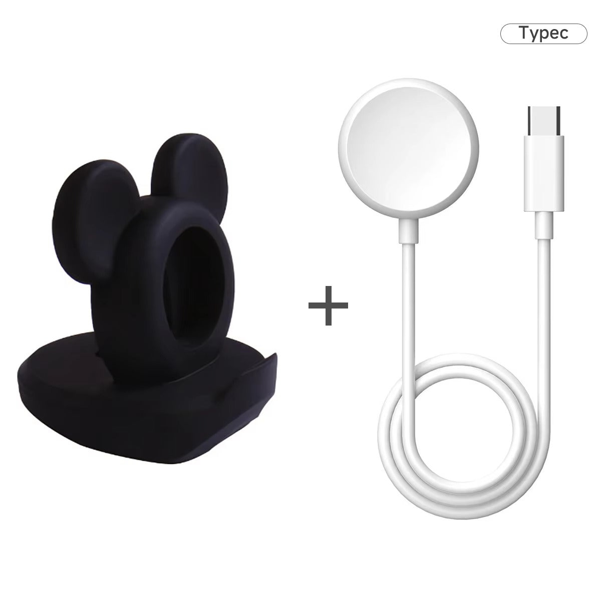 Luxury Apple Watch Fast Charger Stand – Desktop Silicone Charging Dock for 40–46mm Watches