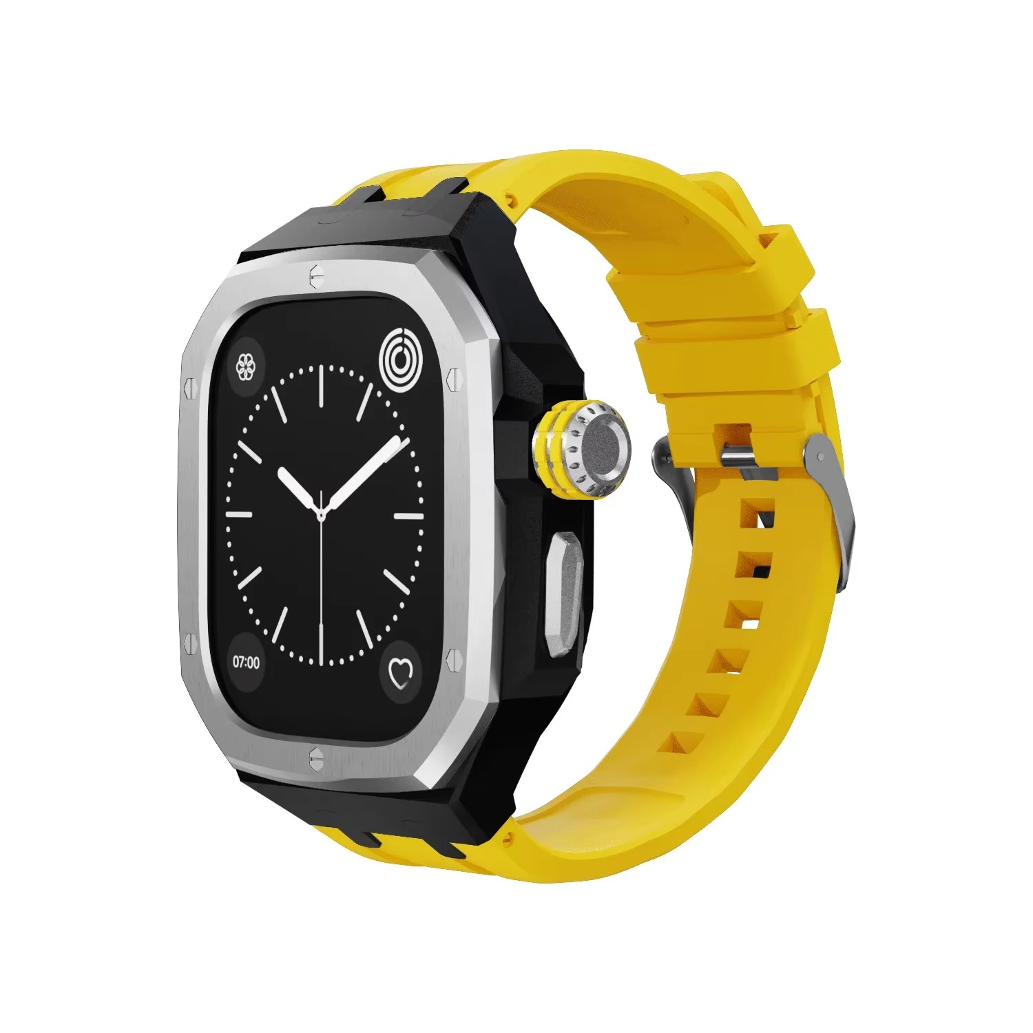 Luxury Apple Watch Stainless Steel Case & Strap Mod Kit, Premium Upgrade Protective Frame & Metal Band Set