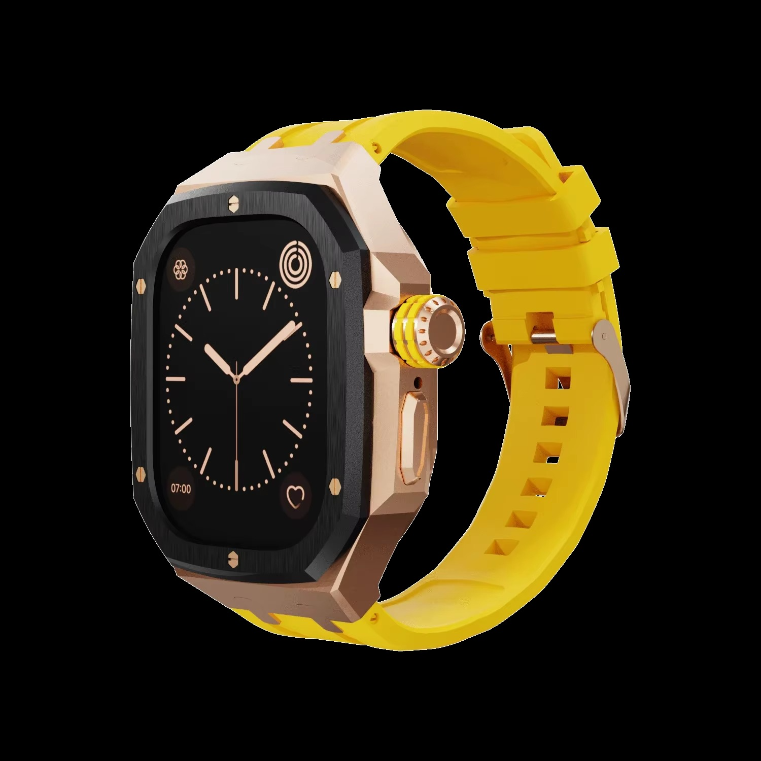 Luxury Apple Watch Stainless Steel Case & Strap Mod Kit, Premium Upgrade Protective Frame & Metal Band Set