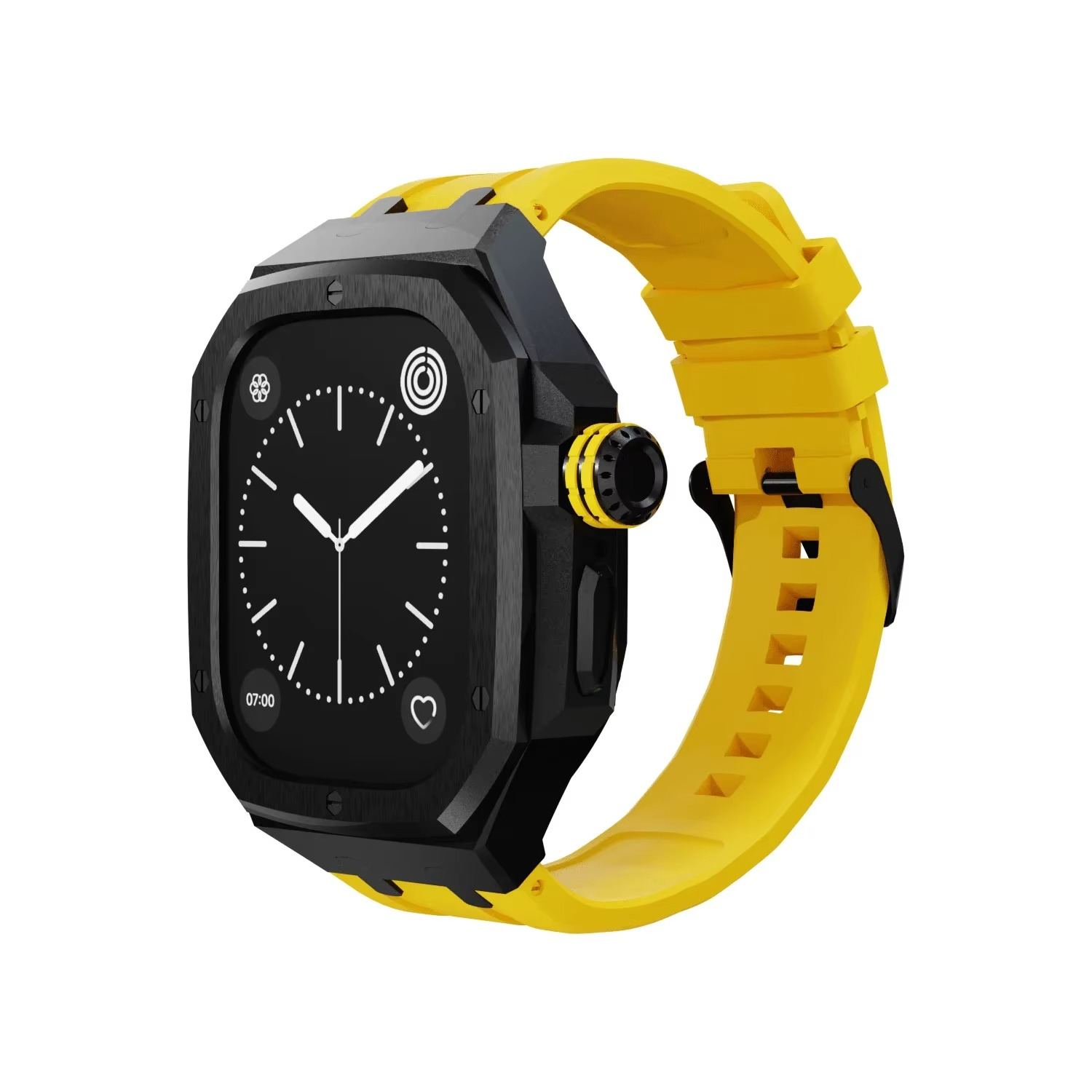 Luxury Apple Watch Stainless Steel Case & Strap Mod Kit, Premium Upgrade Protective Frame & Metal Band Set