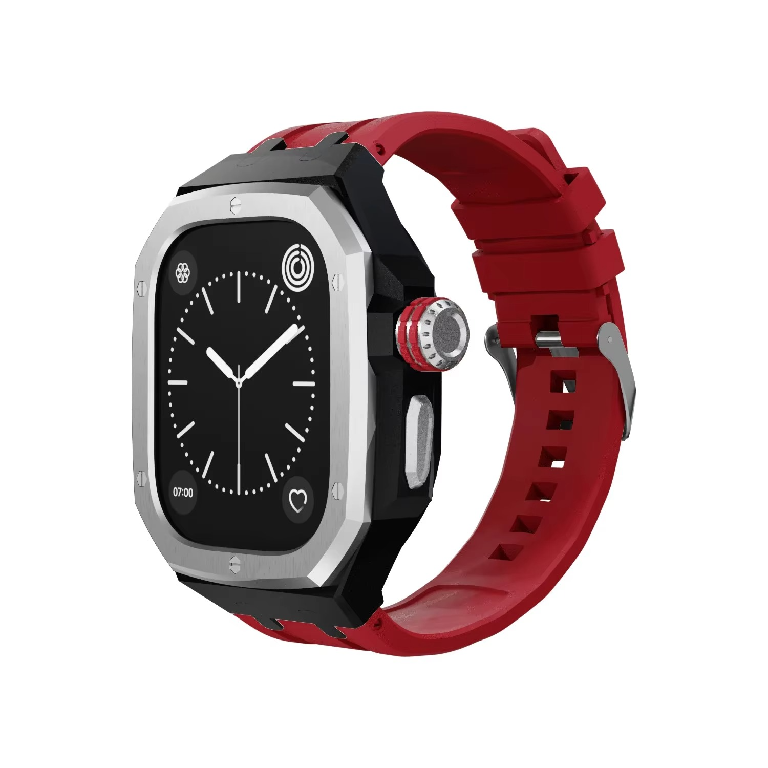 Luxury Apple Watch Stainless Steel Case & Strap Mod Kit, Premium Upgrade Protective Frame & Metal Band Set