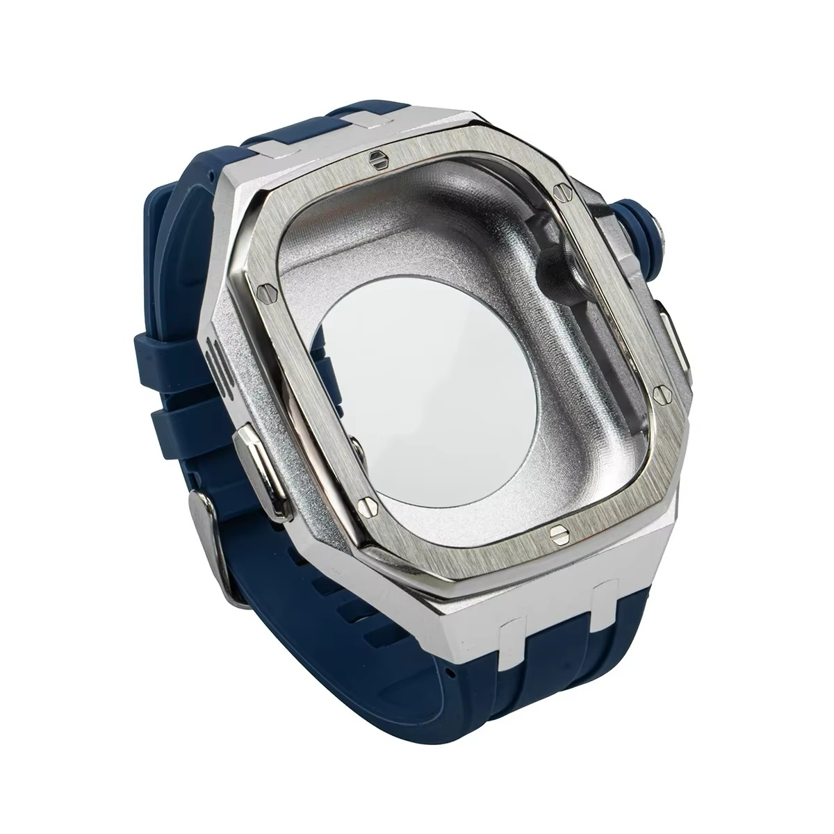 Luxury Apple Watch Stainless Steel Case & Strap Mod Kit, Premium Upgrade Protective Frame & Metal Band Set